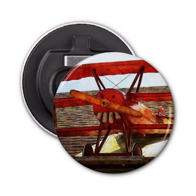 Vintage Airplan av Shirley Taylor Flasköppnare (Framsidan)