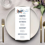 Vintage Airplan Clouds Baby Shower Meny<br><div class="desc">Vintage Airplan Clouds Baby Shower Menu. Den här konstruktionen har ett bra vintage-flygplan. Anpassa detta anpassad design med er egen text och information.</div>