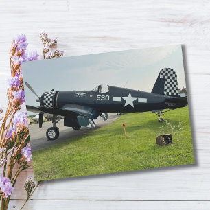 Vintage Airplane FG-1D Corsair Aviation Födelsedag Vykort