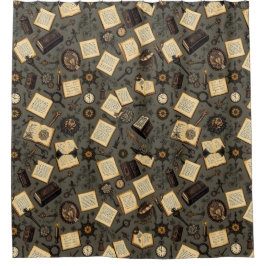 Vintage Akademia Shower Curtain