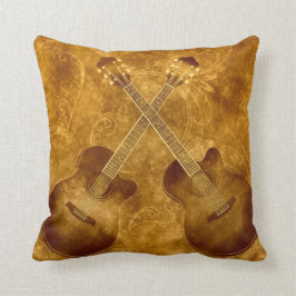 Vintage Akustiska Gitarrer Kudde