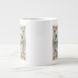 Vintage akvarell Bali Indonesien resa Beställnings Jumbo Mugg