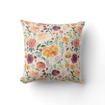 Vintage akvarell höstblommor mönster