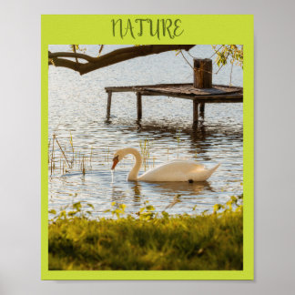 Vintage akvarelland i naturen Canvas Art Poster