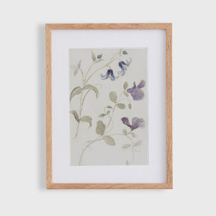 Vintage akvarellblommor poster
