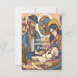 vintage akvarellillustration flicka dusch i inbjudningar