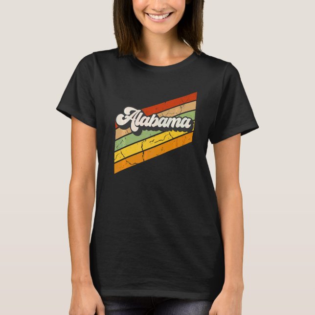 Vintage Alabama 80s Retro T Shirt (Framsida)