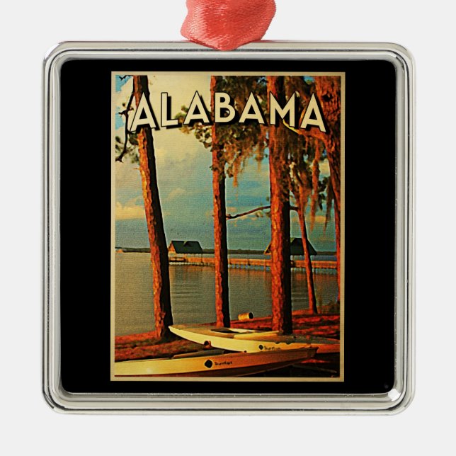 Vintage Alabama Julgransprydnad Metall (Framsidan)
