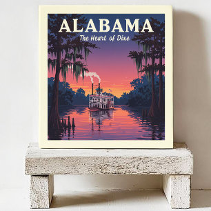 Vintage Alabama Kakelplatta