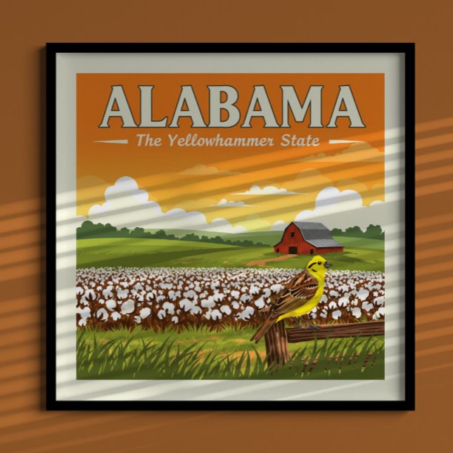 Vintage Alabama Poster (Skapare uppladdad)