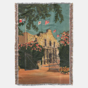 Vintage Alamo Throw Blanket Filt