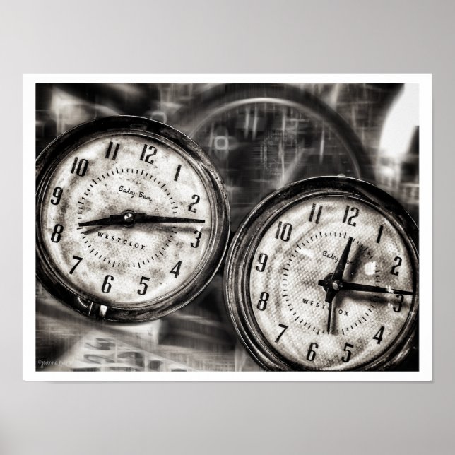 Vintage Alarm Clocks Poster (Framsidan)