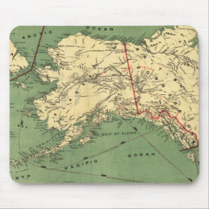 Vintage Alaska Karta (1900) Musmatta
