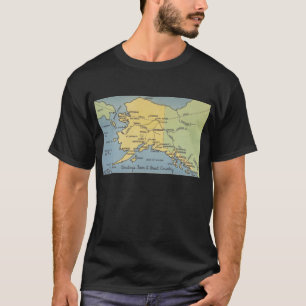 Vintage Alaska Karta - Beringsundet, Nome, Juneau T Shirt