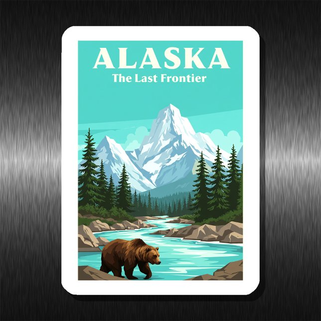 Vintage Alaska Magnet (Skapare uppladdad)
