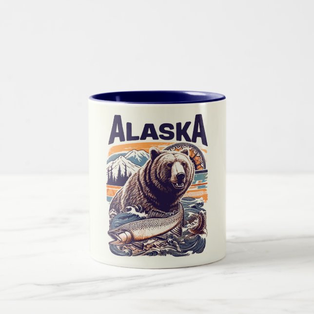 Vintage Alaska Nature Två-Tonad Mugg (Center)