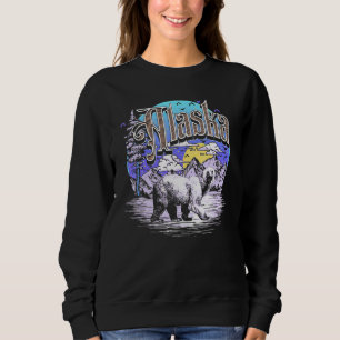 Vintage Alaska Polar Bear & Mountain utomhus T Shirt