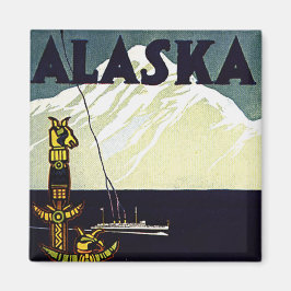 vintage alaska poster magnet
