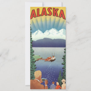 Vintage Alaska Travel Poster Art., Scenlandskap