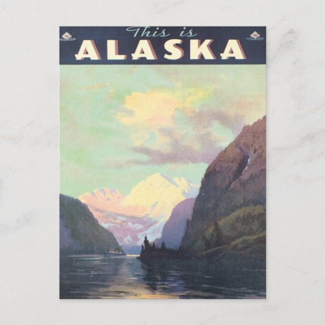 Vintage Alaska Vykort (Framsida)
