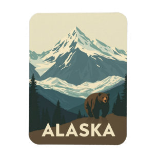 Vintage Alaska Wilderness Resor Magnet