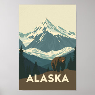 Vintage Alaska Wilderness Resor Poster