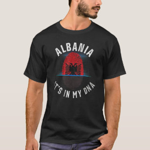 Vintage Albanien Flagga är i min DNA-albanska T Shirt