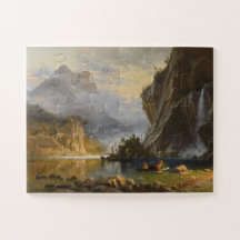 Vintage Albert Bierstadt Indians Spear Fishing