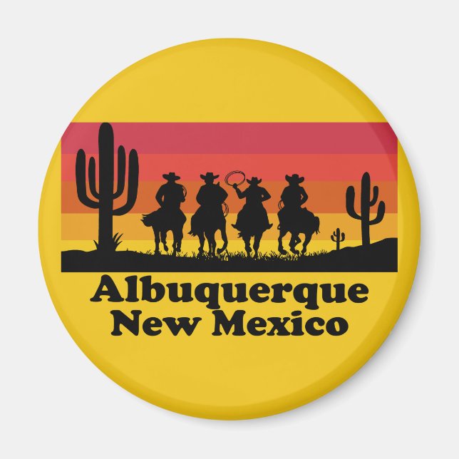 Vintage Albuquerque New mexico Magnet (Framsidan)
