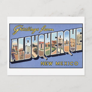 Vintage Albuquerque-vykort Vykort