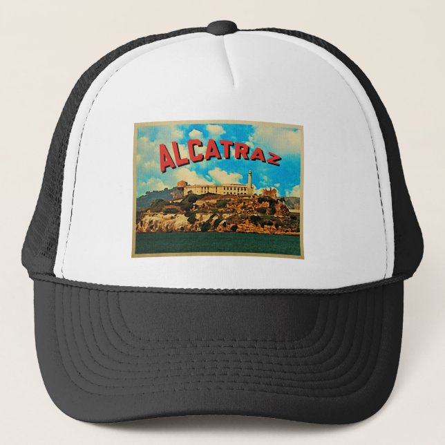 Vintage Alcatraz-ön Keps (Framsida)
