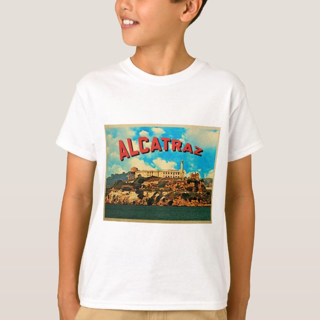 Vintage Alcatraz-ön Tee Shirt (Framsida)