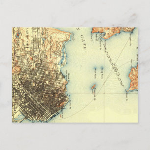 Vintage Alcatraz San Francisco Karta vykort