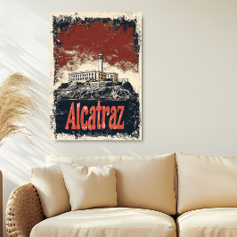 Vintage Alcatraz Travel Poster