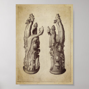 Vintage Alchemical Illustration Poster