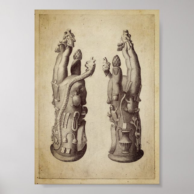 Vintage Alchemical Illustration Poster (Framsidan)