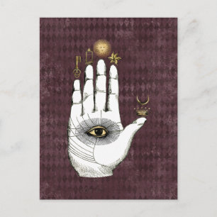 Vintage Alchemy Hand i Mysteries Vykort