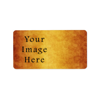 Vintage Åldras Harvest Guld Parchment Papper Blank Adressetikett