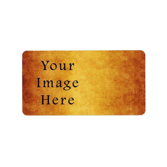 Vintage Åldras Harvest Guld Parchment Papper Blank Adressetikett (Framsidan)