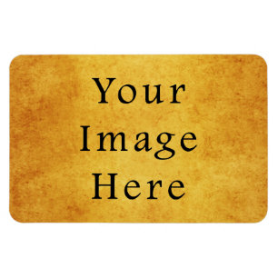 Vintage Åldras Harvest Guld Parchment Papprare Bl Magnet