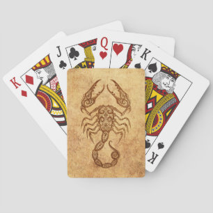 Vintage åldras ScorpioZodiac Spelkort