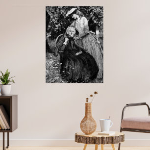 Vintage äldre mor dotter sondotter LG Poster