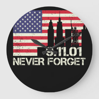 Vintage-Aldrig-glömma-patriotisk Stor Klocka