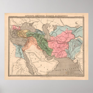 Vintage Alexander Det Underbarare imperiet Karta ( Poster