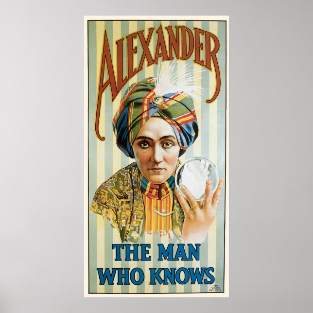 Vintage Alexander Magician Poster 1915 (Framsidan)