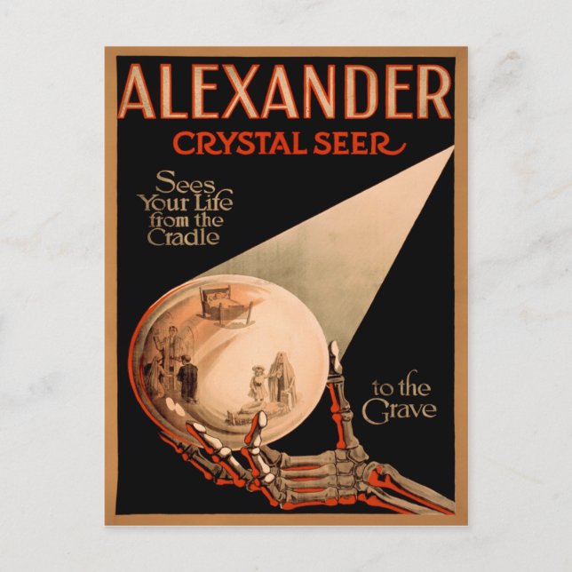 Vintage Alexander Seer Poster Vykort (Framsida)