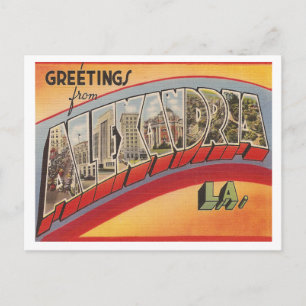 Vintage Alexandria Louisiana Vykort