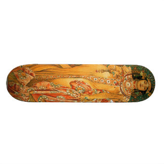 Vintage Alfons M. Mucha Skateboard Bräda 21,5 Cm
