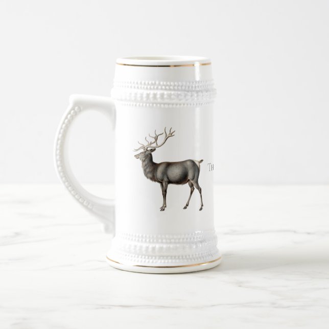 Vintage Älg och Namn Design Sejdel (Vänster)