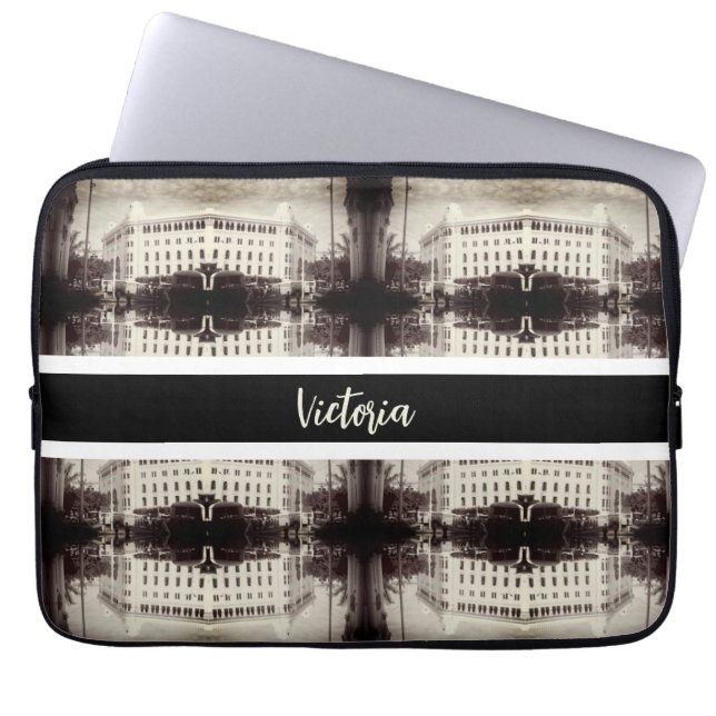 Vintage Algeriet Alger Posthus byggnad Laptop Fodral (Framsidan)